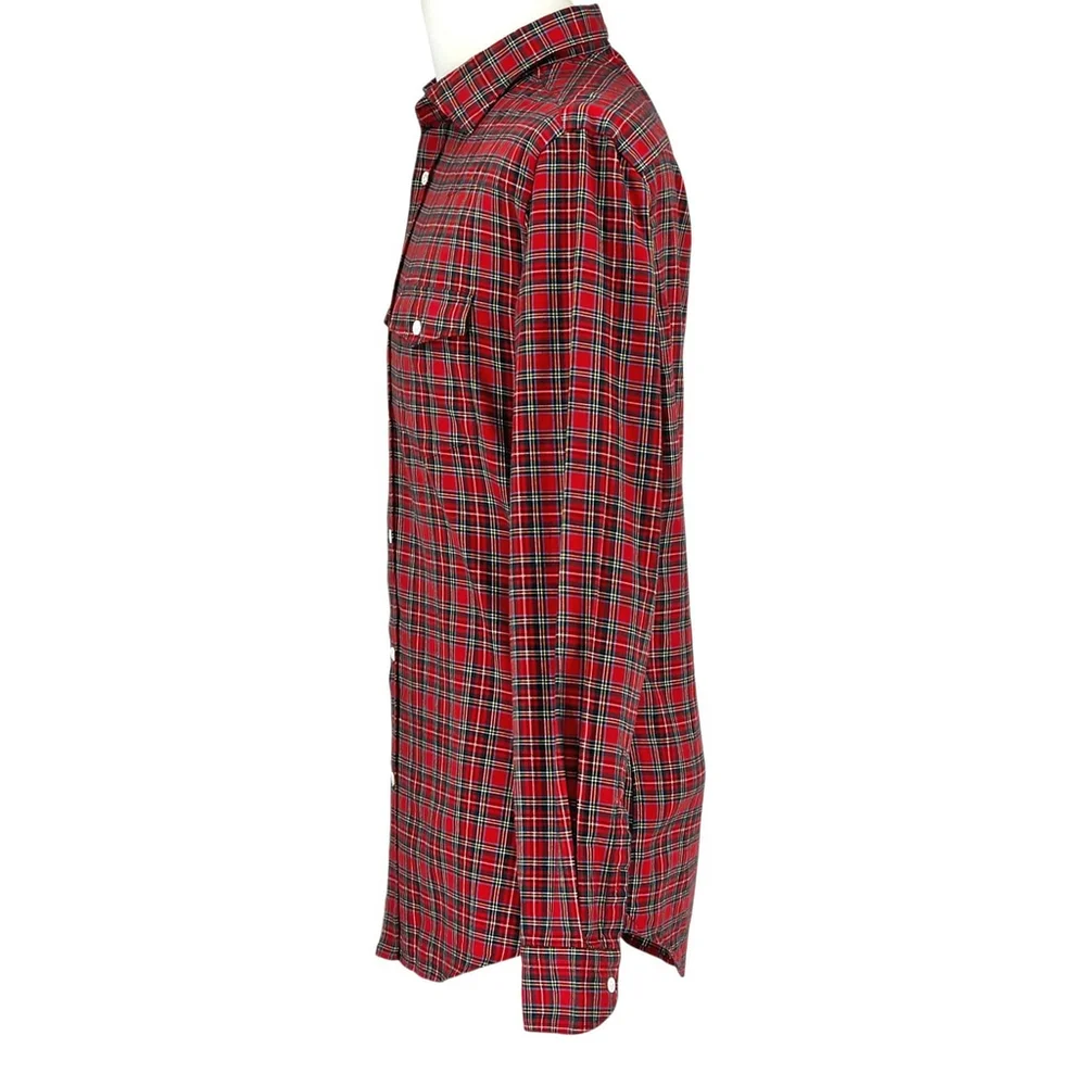 Americana Workwear Vincenzo di Ruggiero Flannel Men’s 16.5 Red Tartan Italian... - Picture 5 of 13